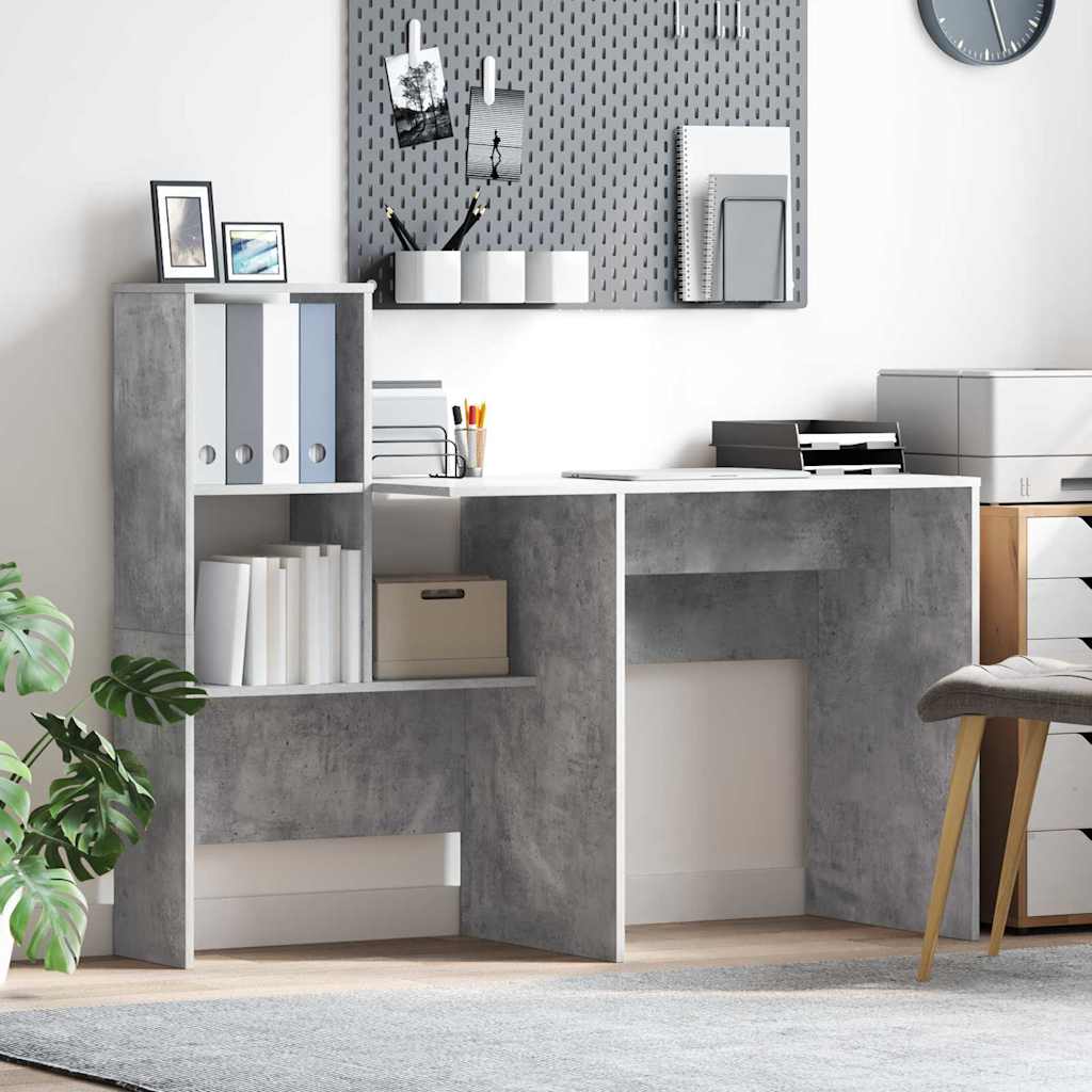 Desk Concrete Grey 131.5 x 50 x 106.5 cm Wood-based Material
