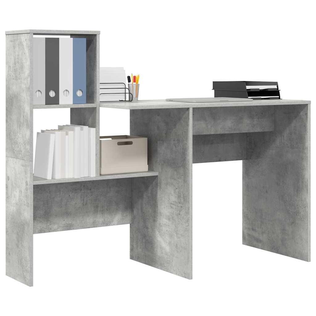 Desk Concrete Grey 131.5 x 50 x 106.5 cm Wood-based Material