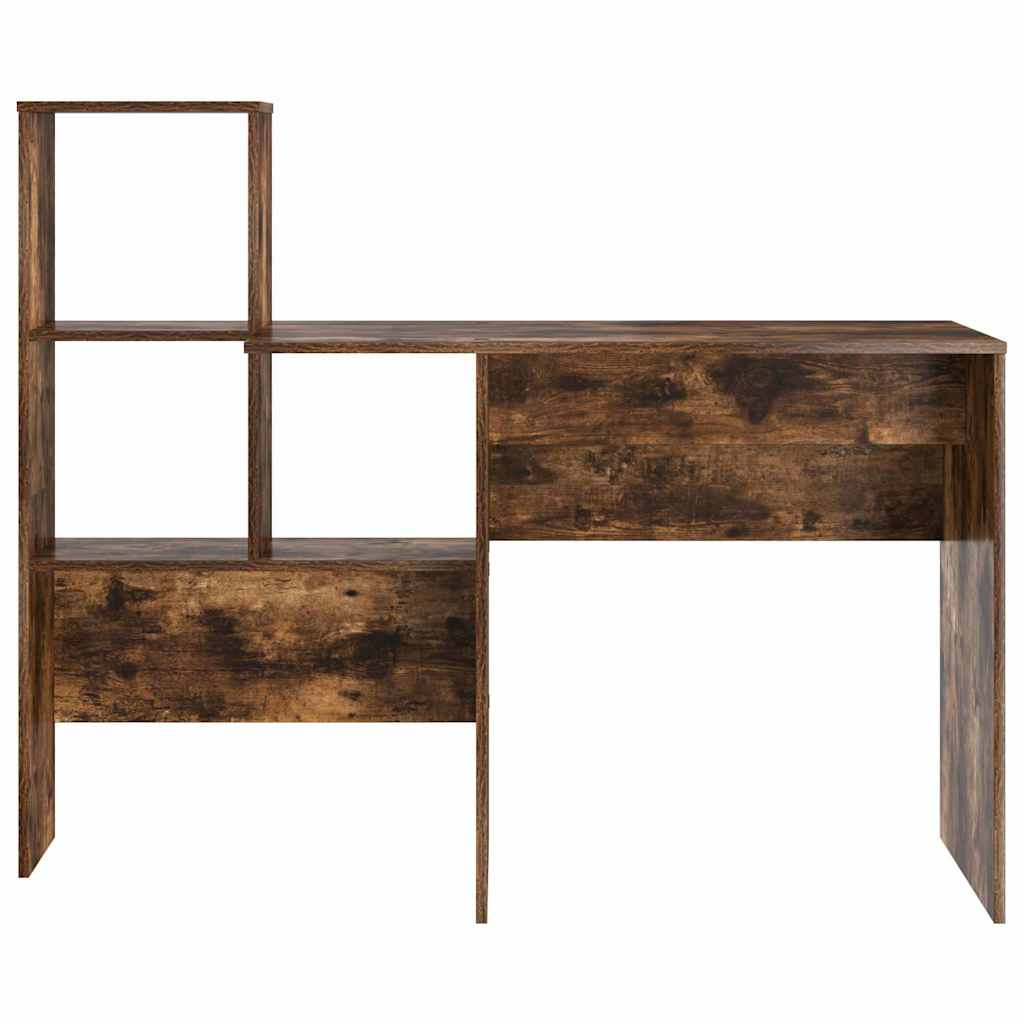 Schreibtisch mit Regal Geräucherte Eiche 131,5 x 50 x 106,5 cm