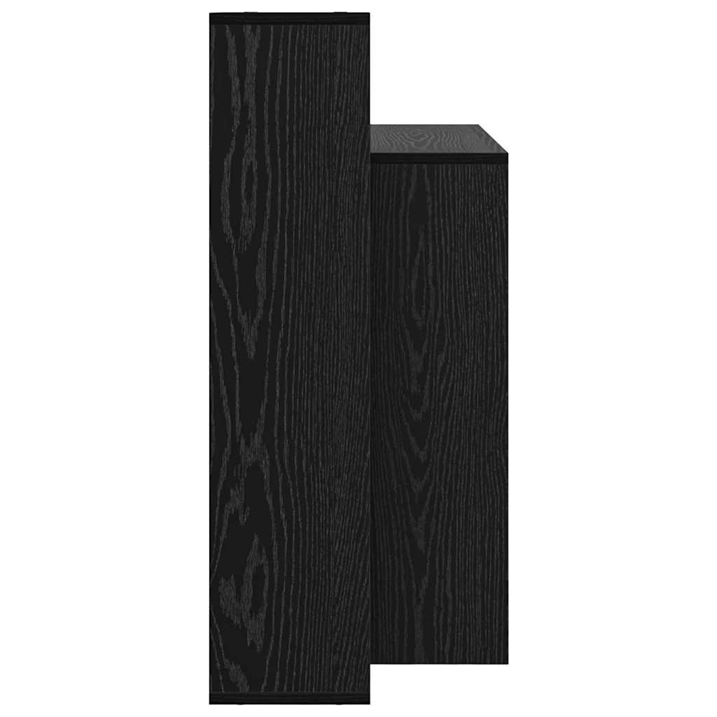Bureau avec étagère Noir aspect chêne 100 x 40 x 90 cm
