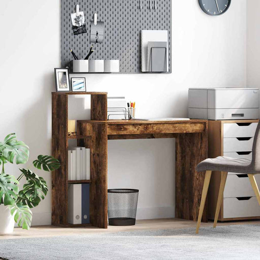 Bureau chêne fumé 100 x 40 x 90 cm panneau de particules