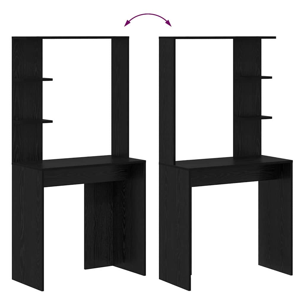 Desk Black Oak Look 78.5 x 37 x 154.5 cm