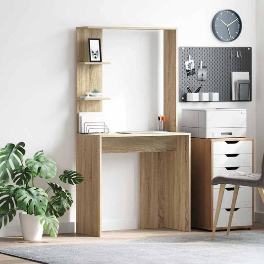 Bureau chêne Sonoma 78,5 x 37 x 154,5 cm panneau de particules