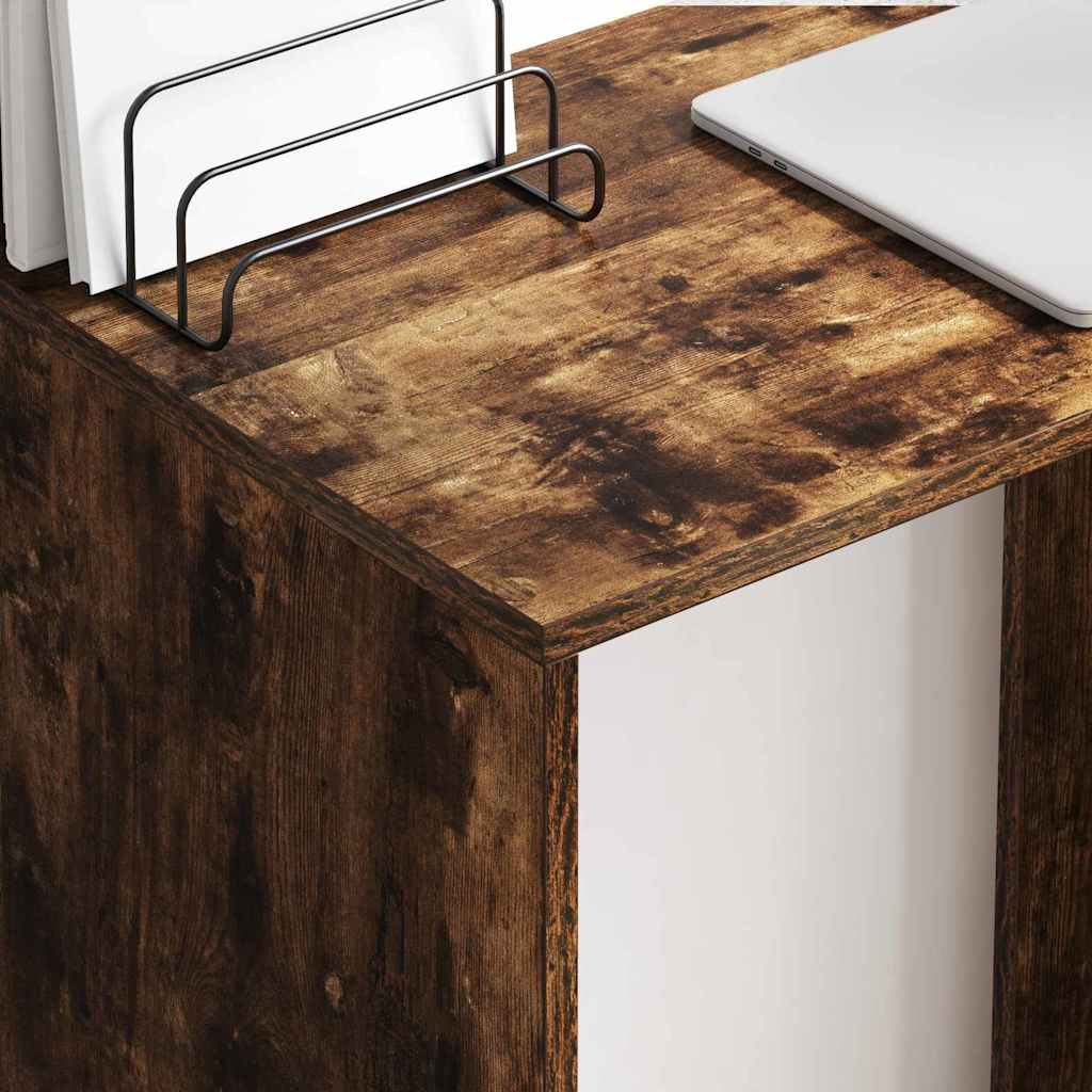 Bureau avec étagère Chêne fumé 78,5 x 37 x 154,5 cm