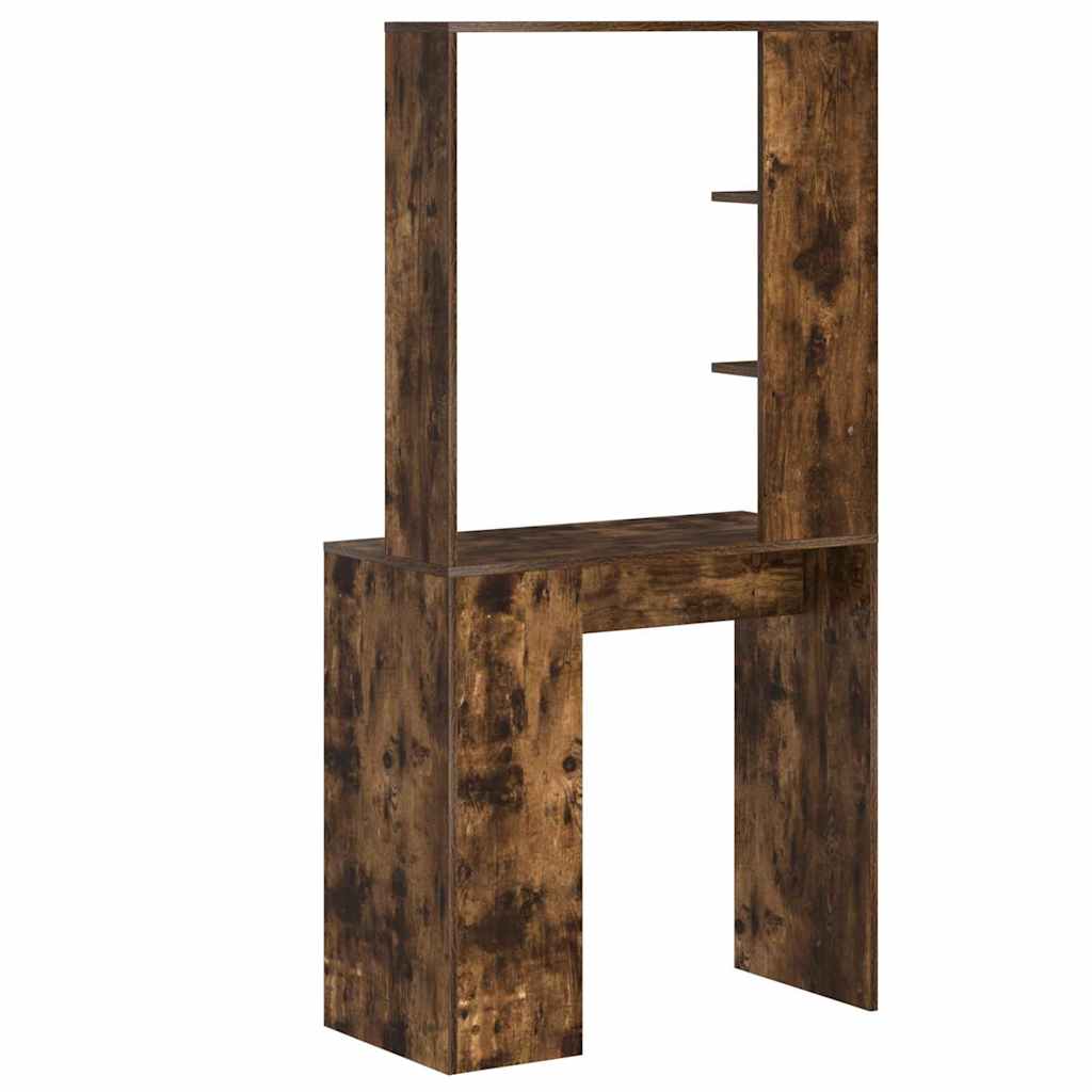 Bureau avec étagère Chêne fumé 78,5 x 37 x 154,5 cm