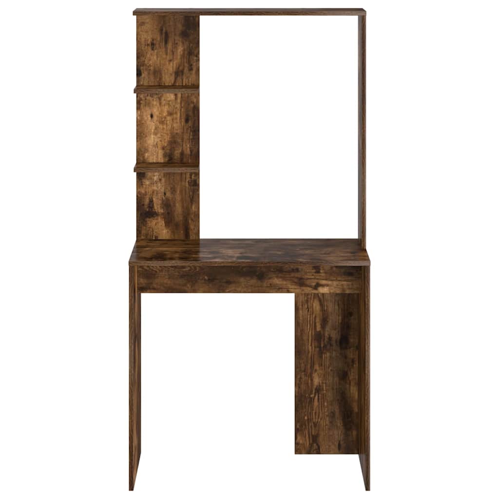 Bureau avec étagère Chêne fumé 78,5 x 37 x 154,5 cm