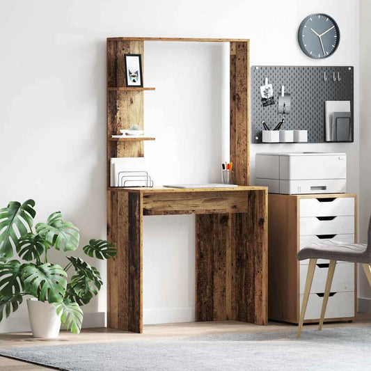 Bureau en bois recyclé 78,5 x 37 x 154,5 cm Bois d'ingénierie