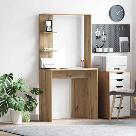 Bureau Chêne Artisan 78,5 x 37 x 154,5 cm Bois d'ingénierie
