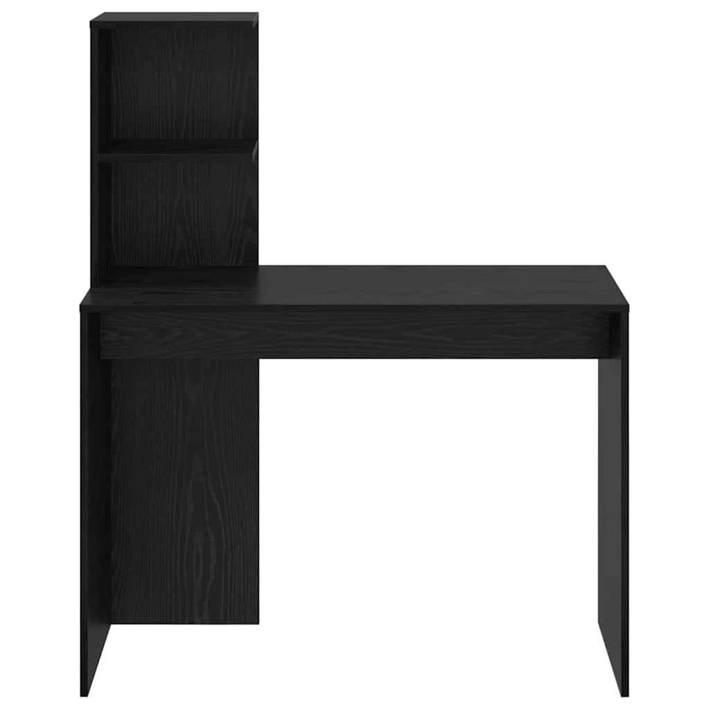 Desk with Shelf Black Oak Look 102 x 50 x 124 cm