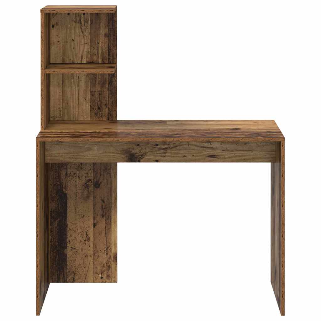 Desk with Shelf Reclaimed Wood 102 x 50 x 124 cm Engineered Wood