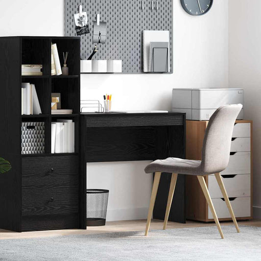 Bureau noir aspect chêne 80 x 40 x 76 cm