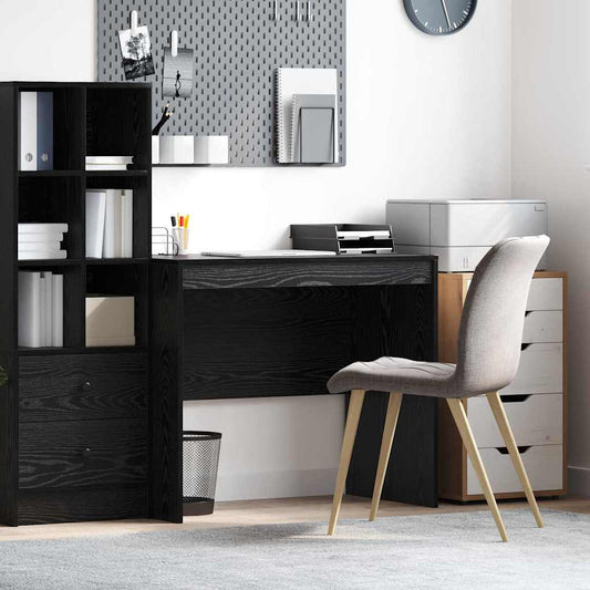 Bureau noir aspect chêne 90 x 50 x 76 cm