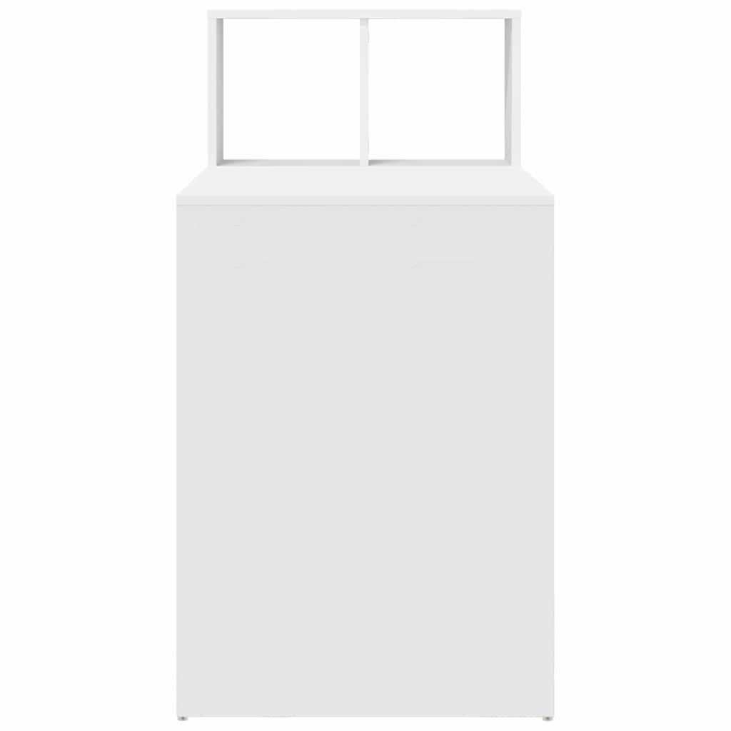 Desk with Shelf White 108 x 55 x 103.5 cm Wood-based Material