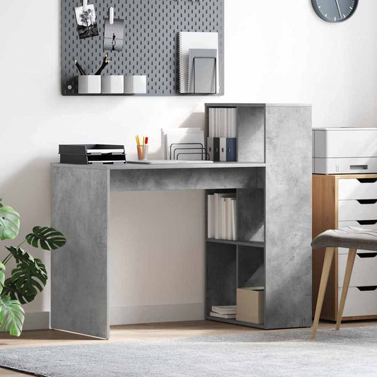 Bureau Béton Gris 108 x 55 x 103,5 cm Bois Usiné