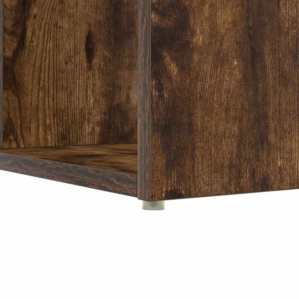 Desk with Shelf Smoked Oak 108 x 55 x 103.5 cm