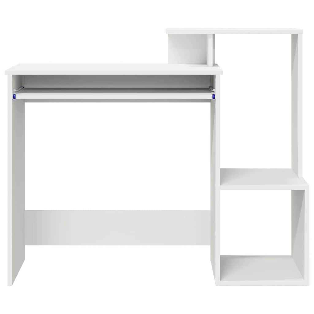 Desk with Shelf White 106 x 41 x 88.5 cm Engineered Wood