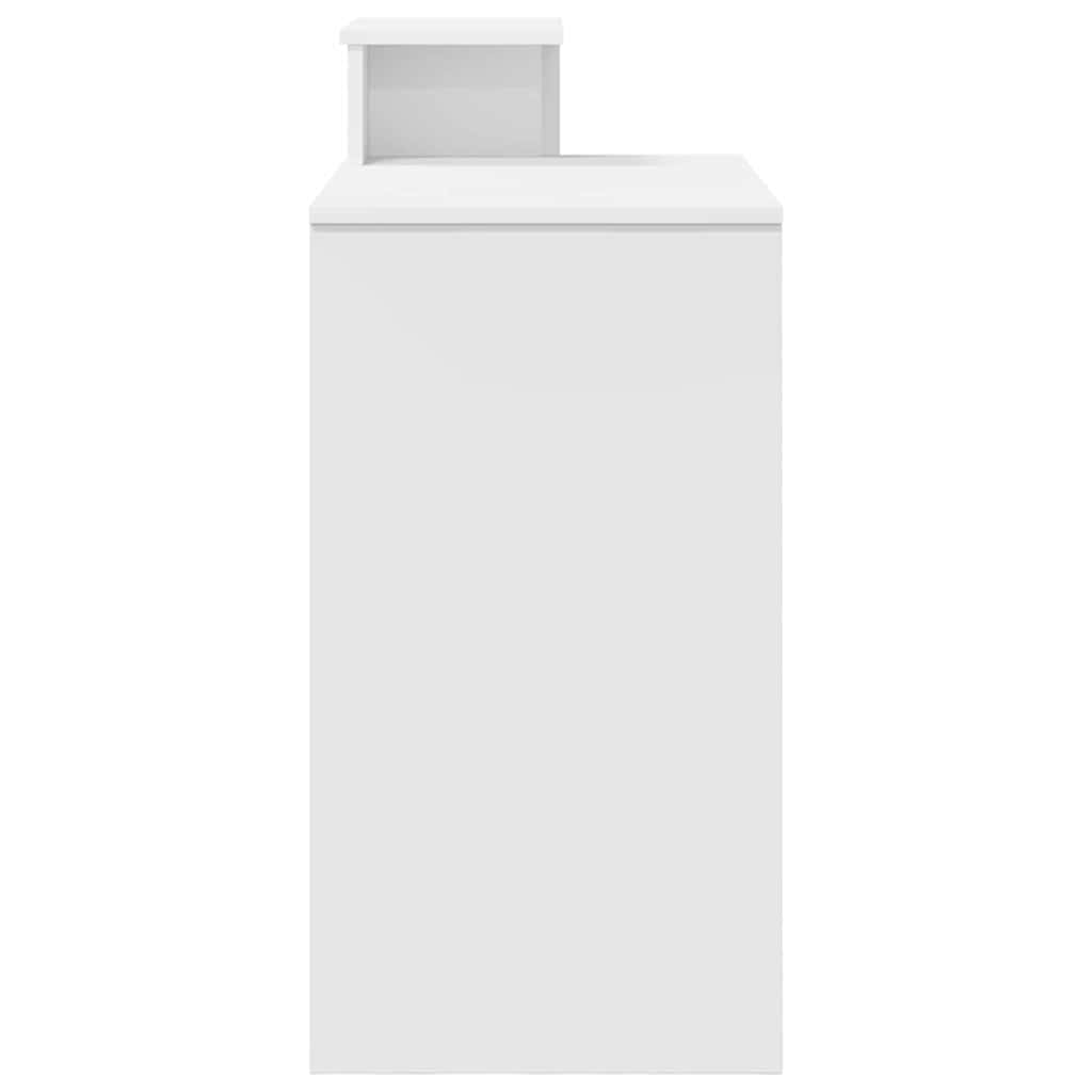 Desk with Shelf White 106 x 41 x 88.5 cm Engineered Wood