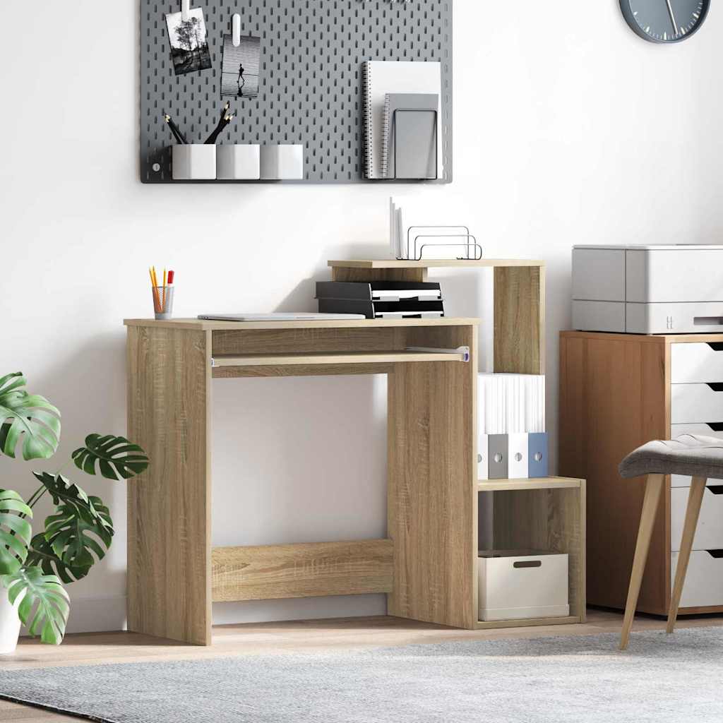 Desk Sonoma oak 106 x 41 x 88.5 cm engineered wood