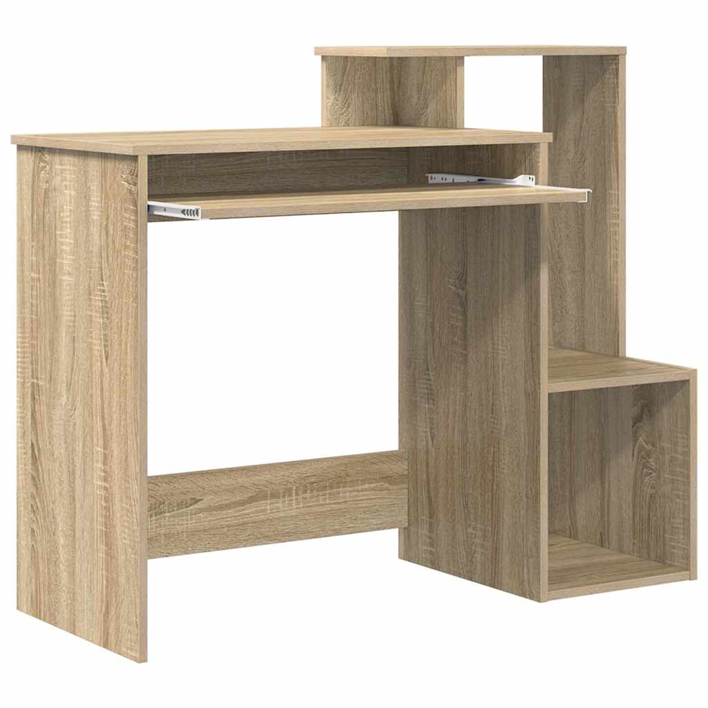 Desk Sonoma oak 106 x 41 x 88.5 cm engineered wood
