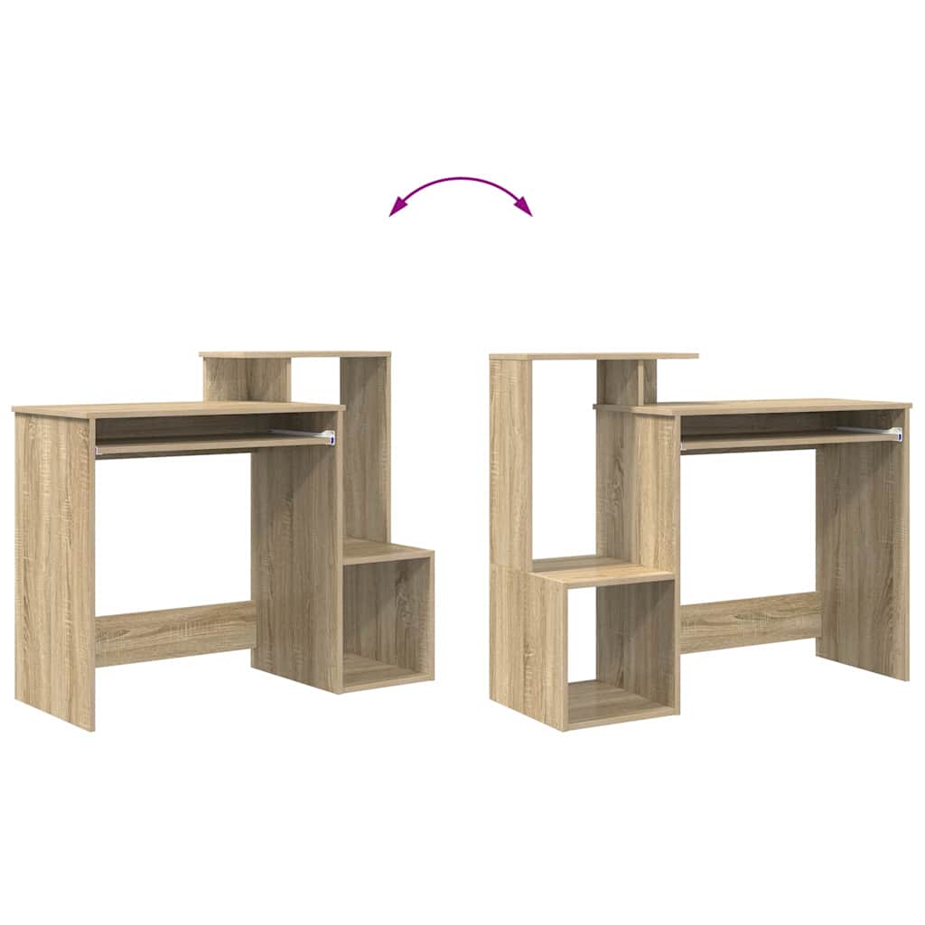 Desk Sonoma oak 106 x 41 x 88.5 cm engineered wood