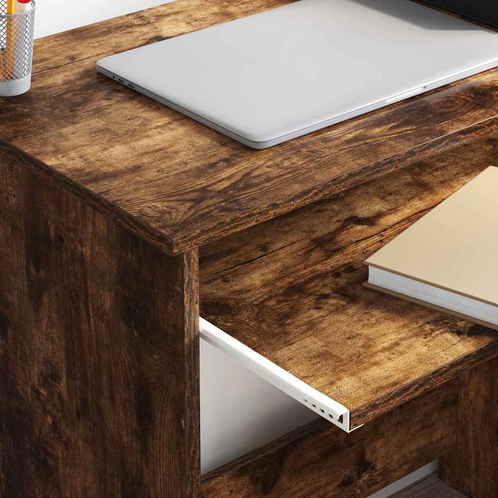 Desk Smoked Oak 106 x 41 x 88.5 cm Engineered Wood