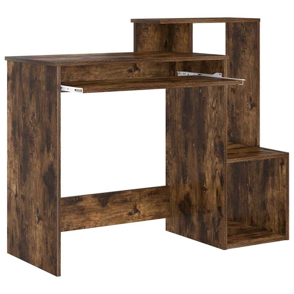 Desk Smoked Oak 106 x 41 x 88.5 cm Engineered Wood