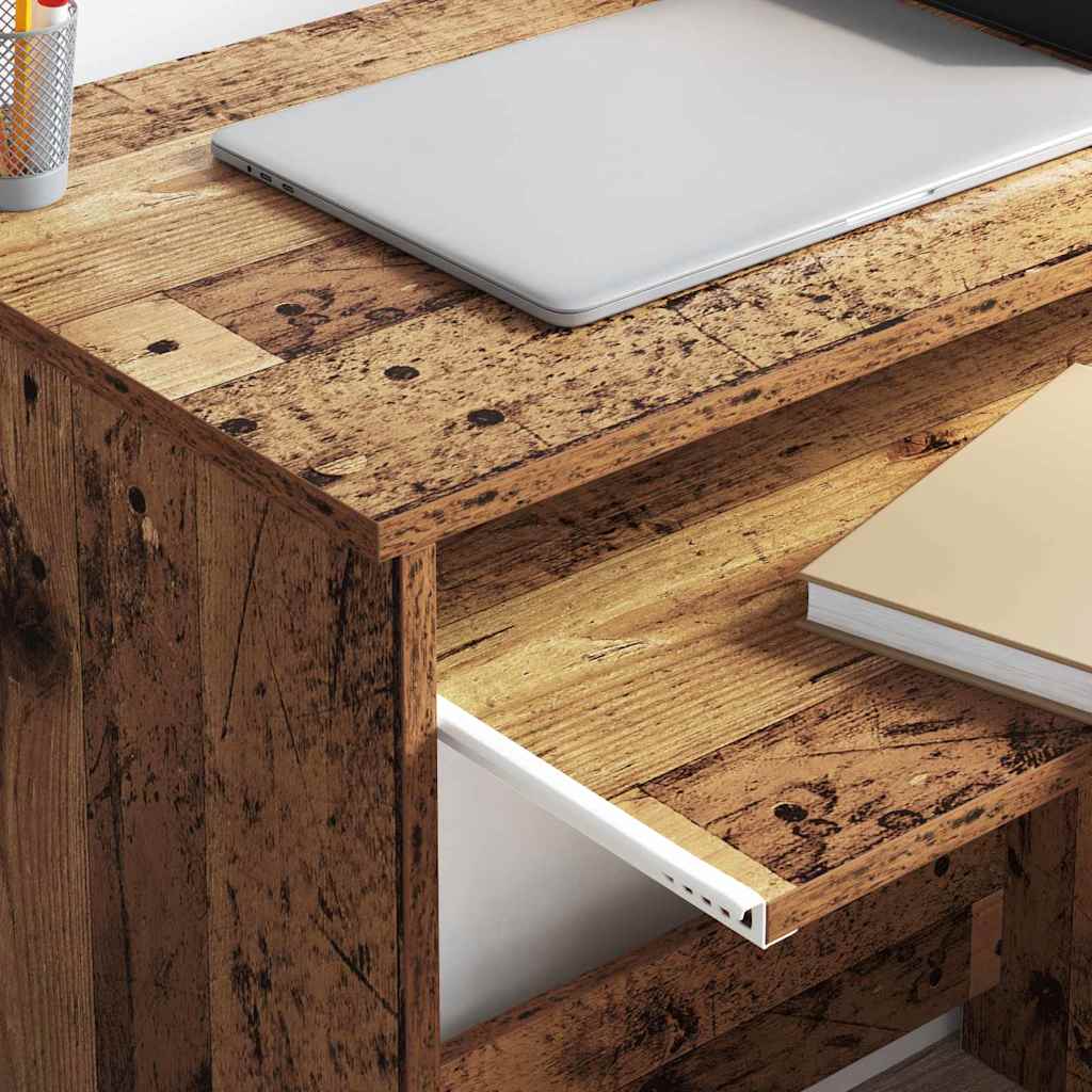 Desk with Shelf Reclaimed Wood 106 x 41 x 88.5 cm Engineered Wood