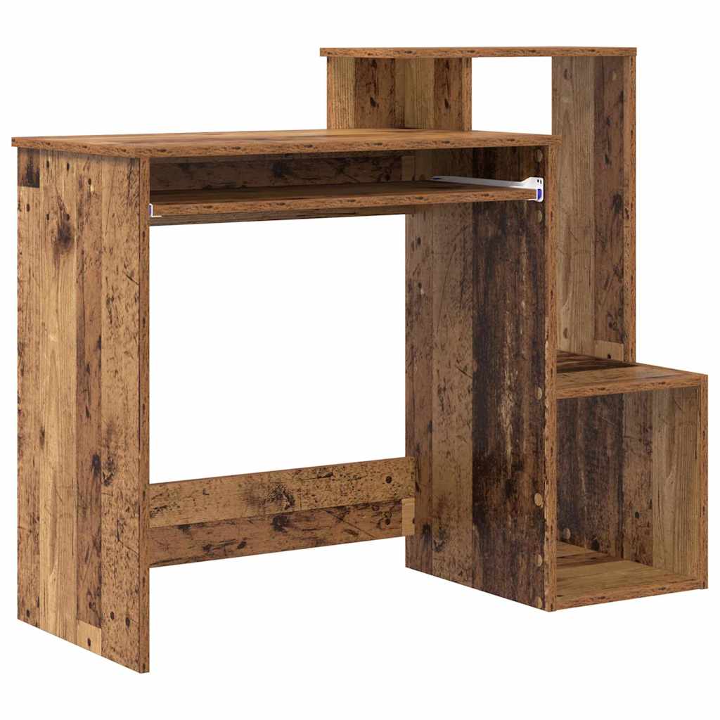 Desk with Shelf Reclaimed Wood 106 x 41 x 88.5 cm Engineered Wood