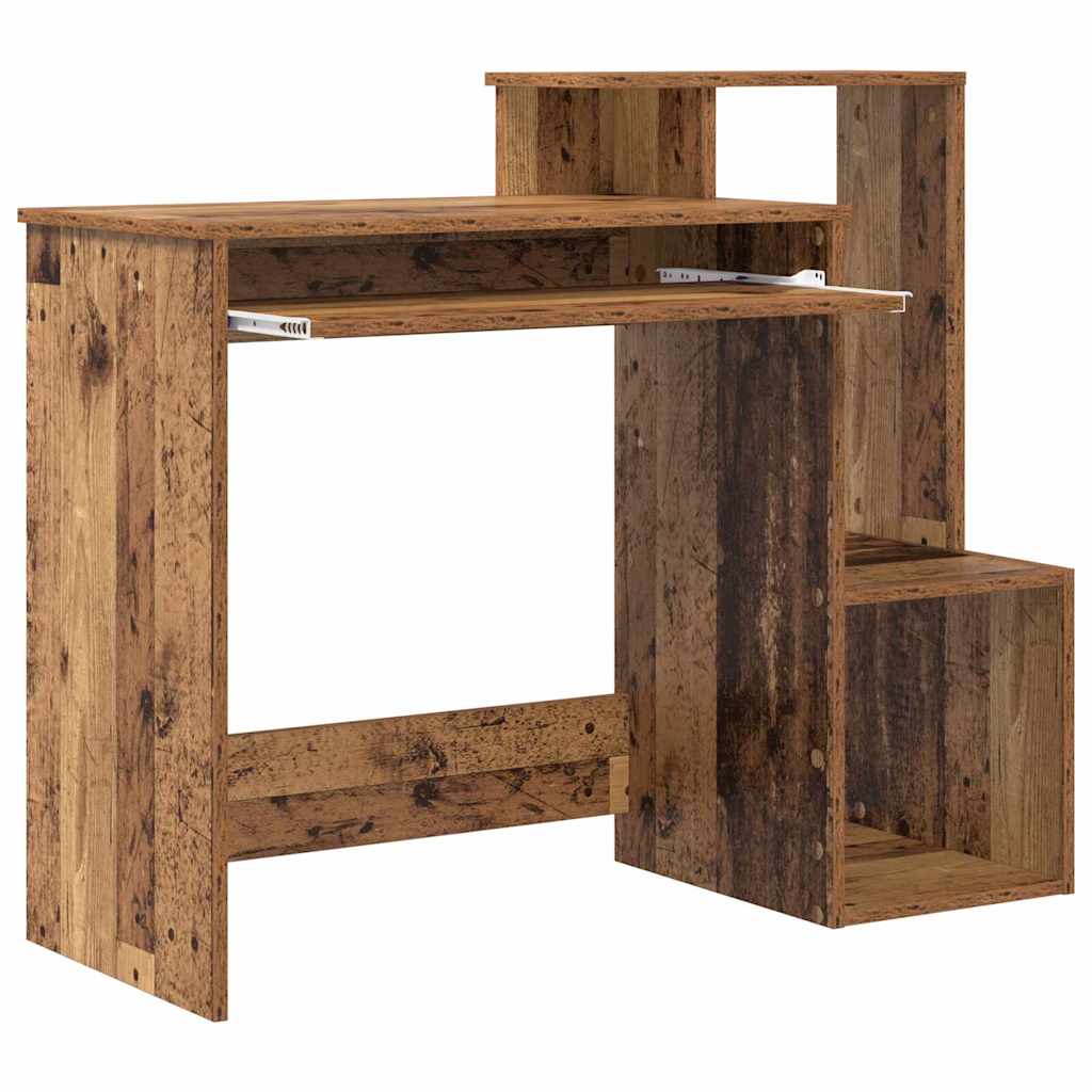 Desk with Shelf Reclaimed Wood 106 x 41 x 88.5 cm Engineered Wood