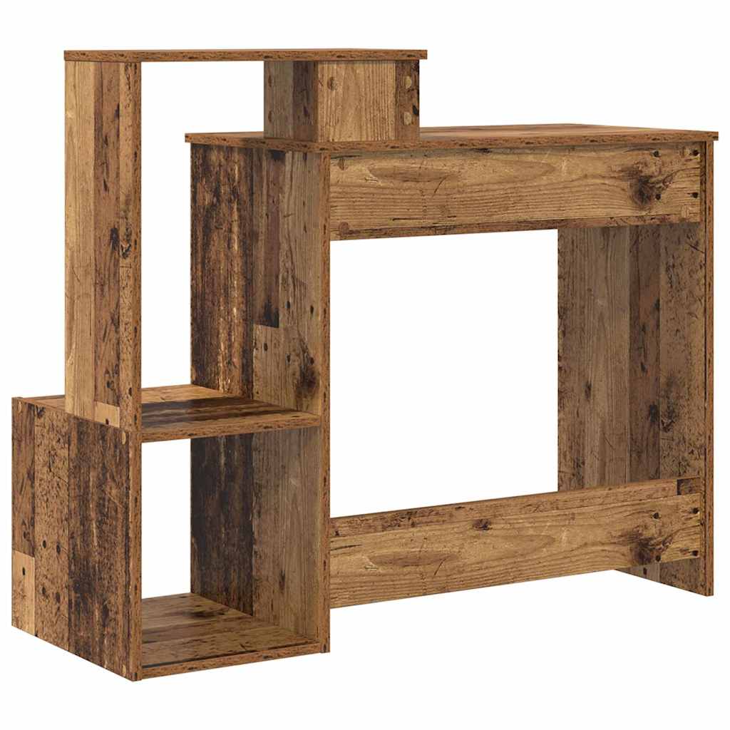 Desk with Shelf Reclaimed Wood 106 x 41 x 88.5 cm Engineered Wood