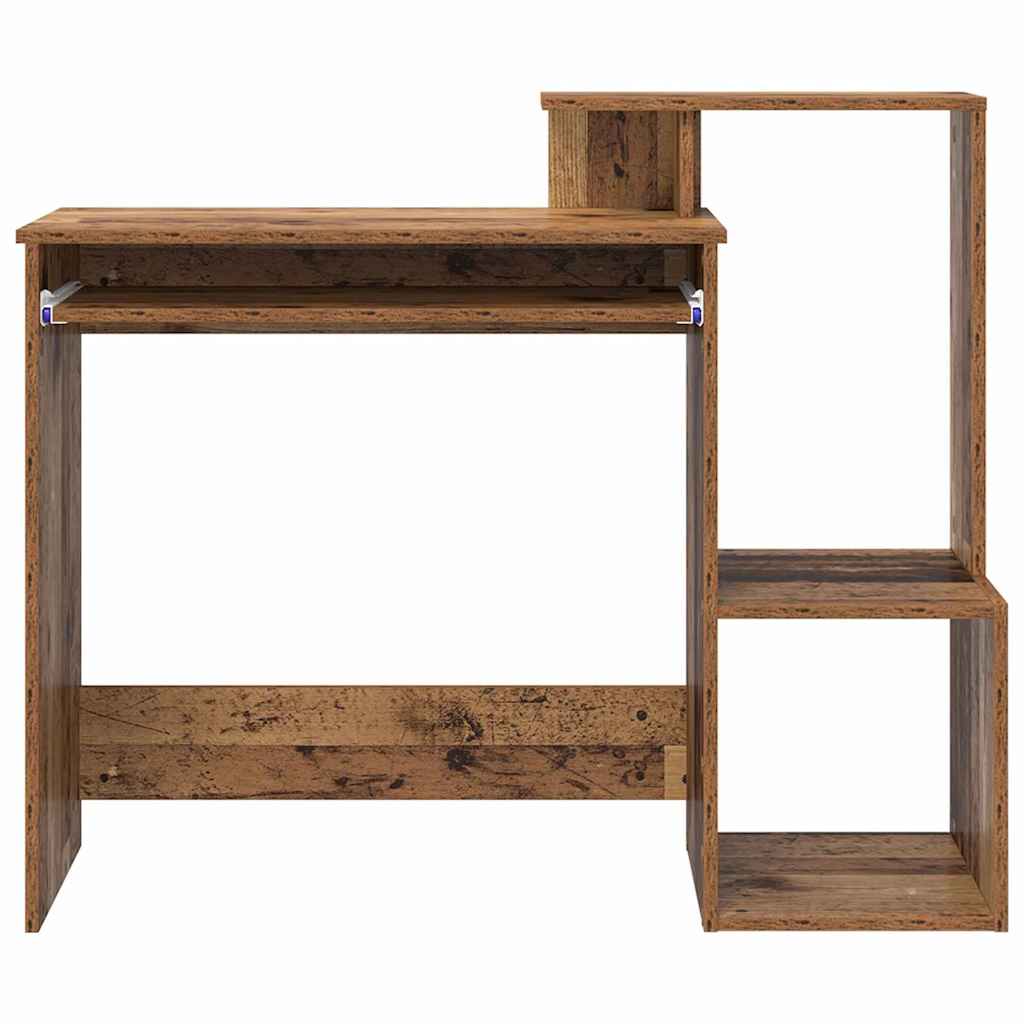 Desk with Shelf Reclaimed Wood 106 x 41 x 88.5 cm Engineered Wood