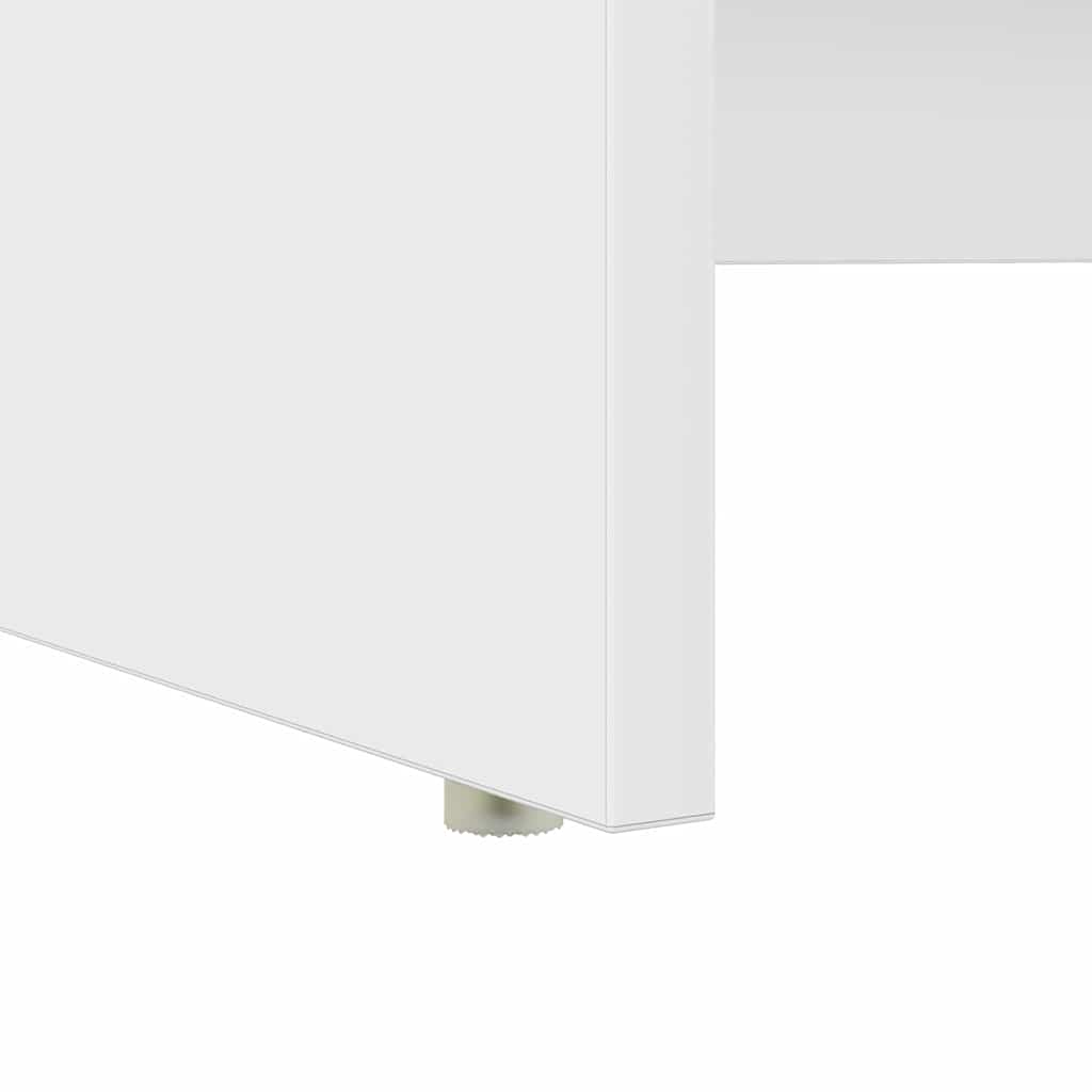 Desk with Shelf White 120.5 x 44 x 88.5 cm Engineered Wood