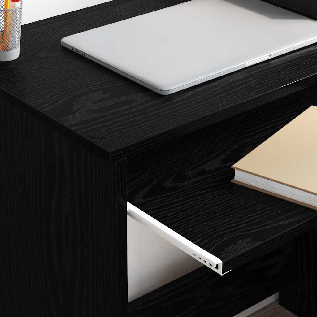 Desk Black Oak-Effect 120.5 x 44 x 88.5 cm