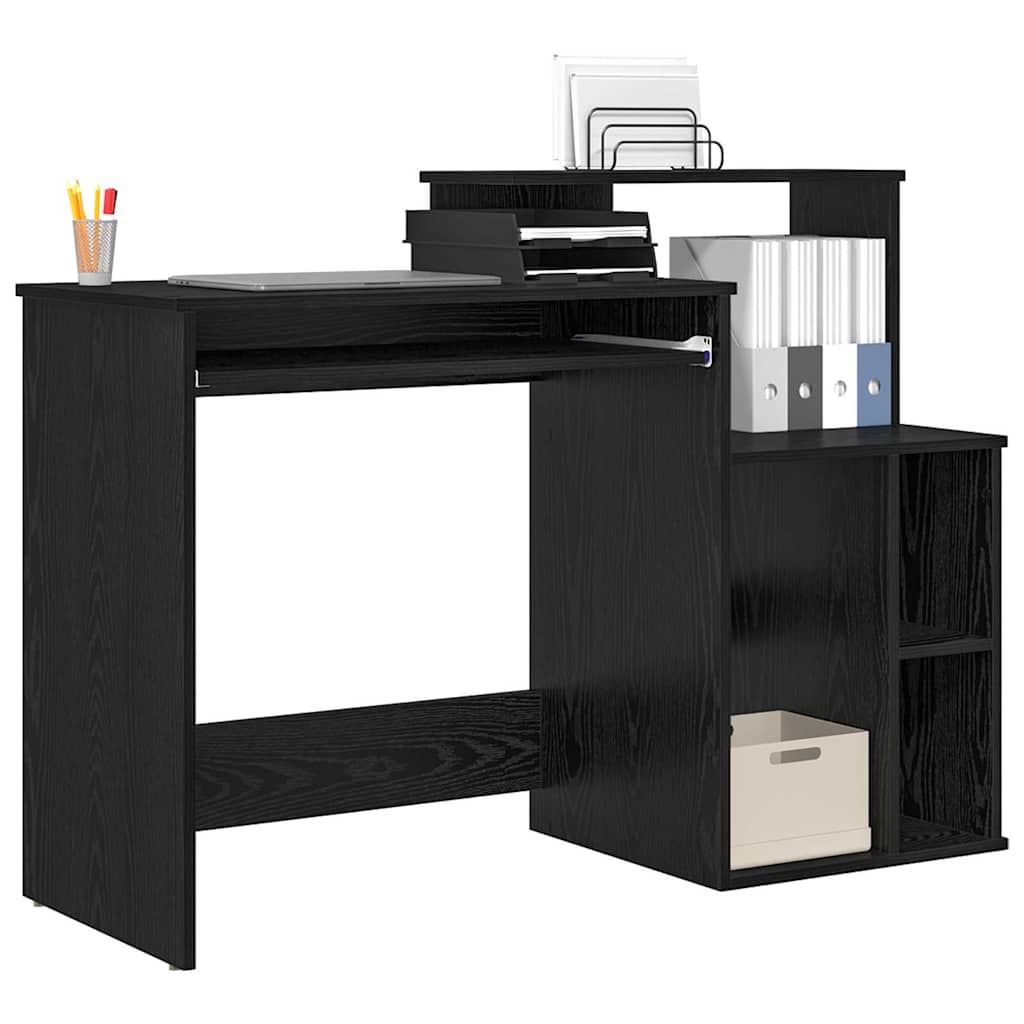 Desk Black Oak-Effect 120.5 x 44 x 88.5 cm