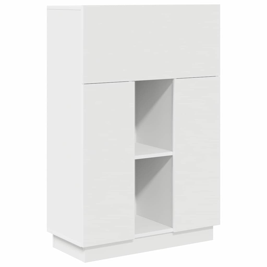 Desk with Door White 71.5 x 31.5 x 106.5 cm Engineered Wood