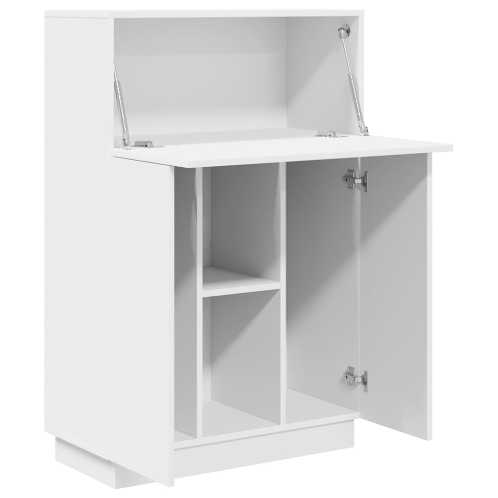 Desk with Door White 71.5 x 31.5 x 106.5 cm Engineered Wood