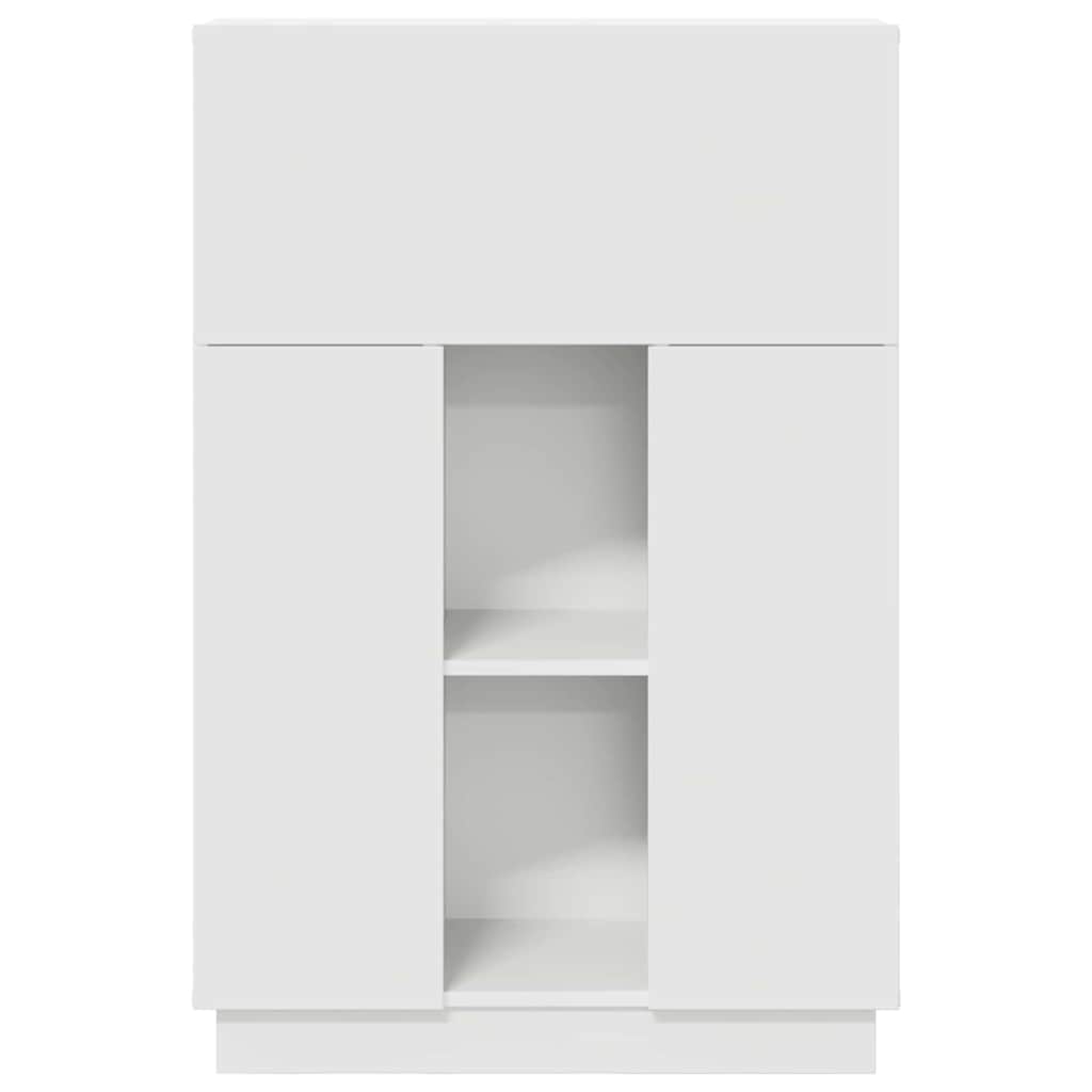 Desk with Door White 71.5 x 31.5 x 106.5 cm Engineered Wood