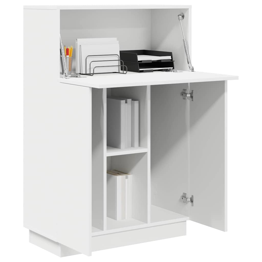 Desk with Door White 71.5 x 31.5 x 106.5 cm Engineered Wood