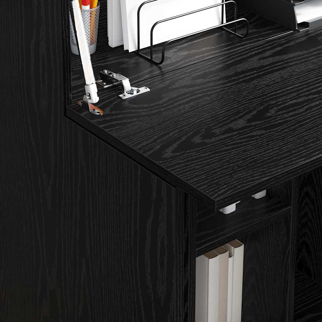 Bureau imitation chêne noir 71.5 x 31.5 x 106.5 cm