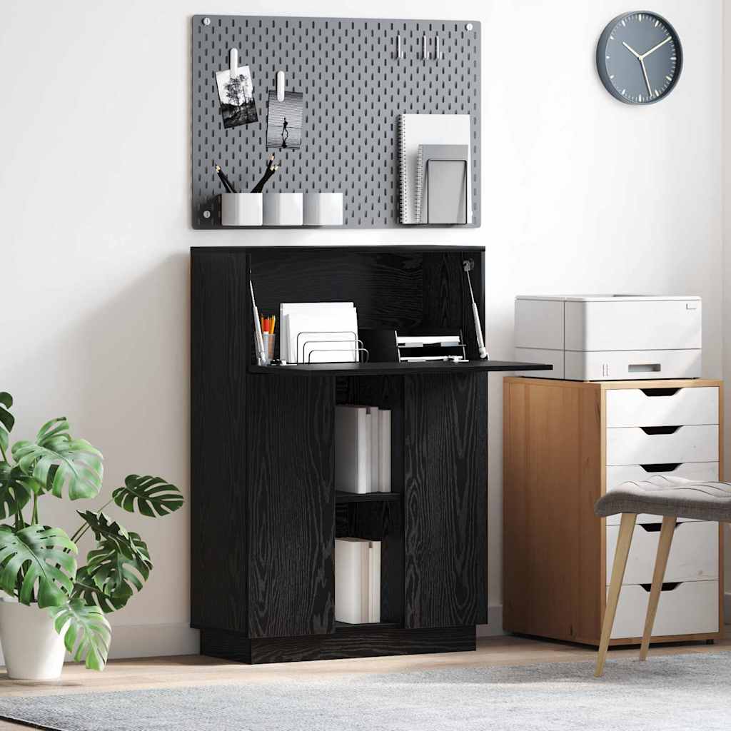 Bureau imitation chêne noir 71.5 x 31.5 x 106.5 cm