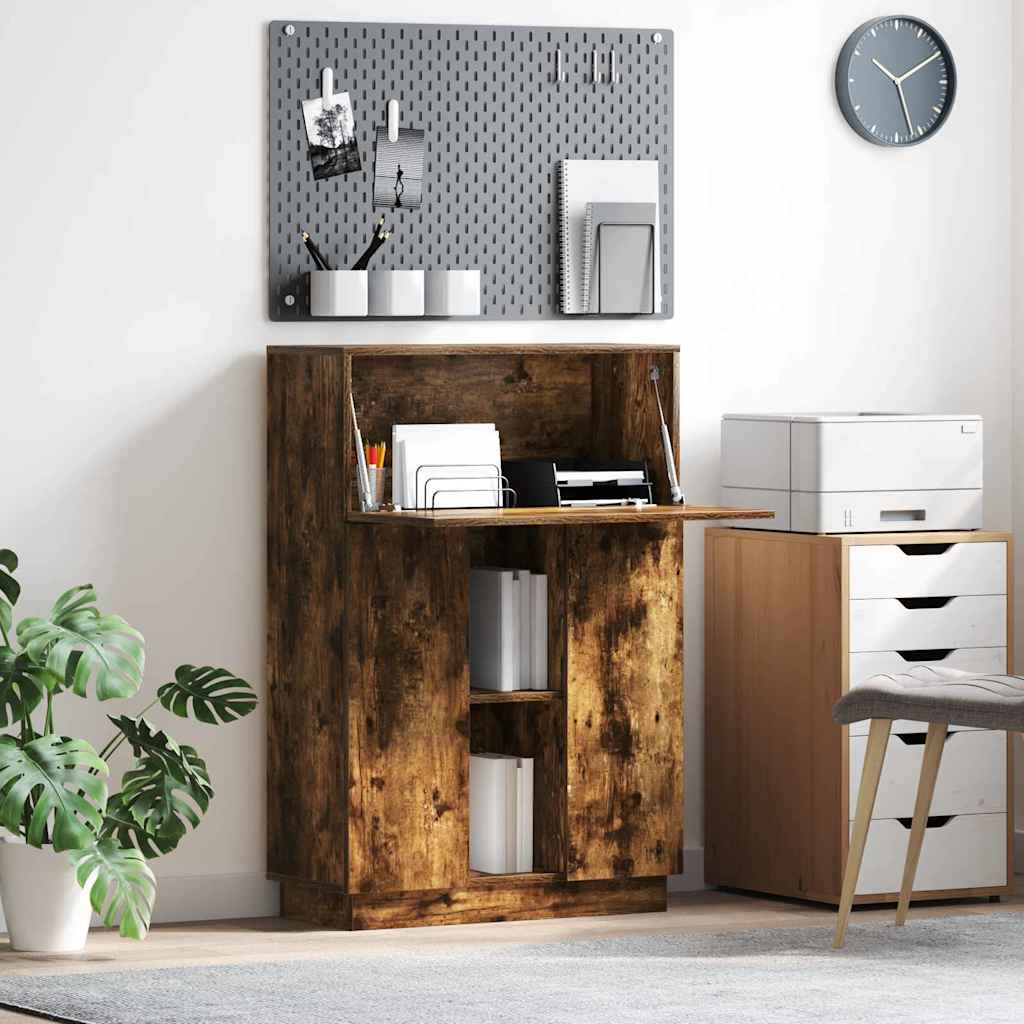 Schreibtisch mit Regal Geräucherte Eiche 71.5 x 31.5 x 106.5 cm