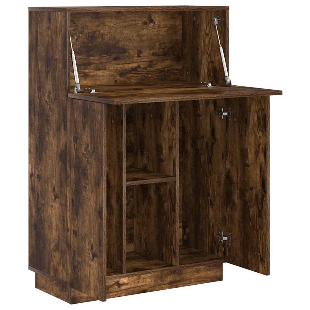 Schreibtisch mit Regal Geräucherte Eiche 71.5 x 31.5 x 106.5 cm