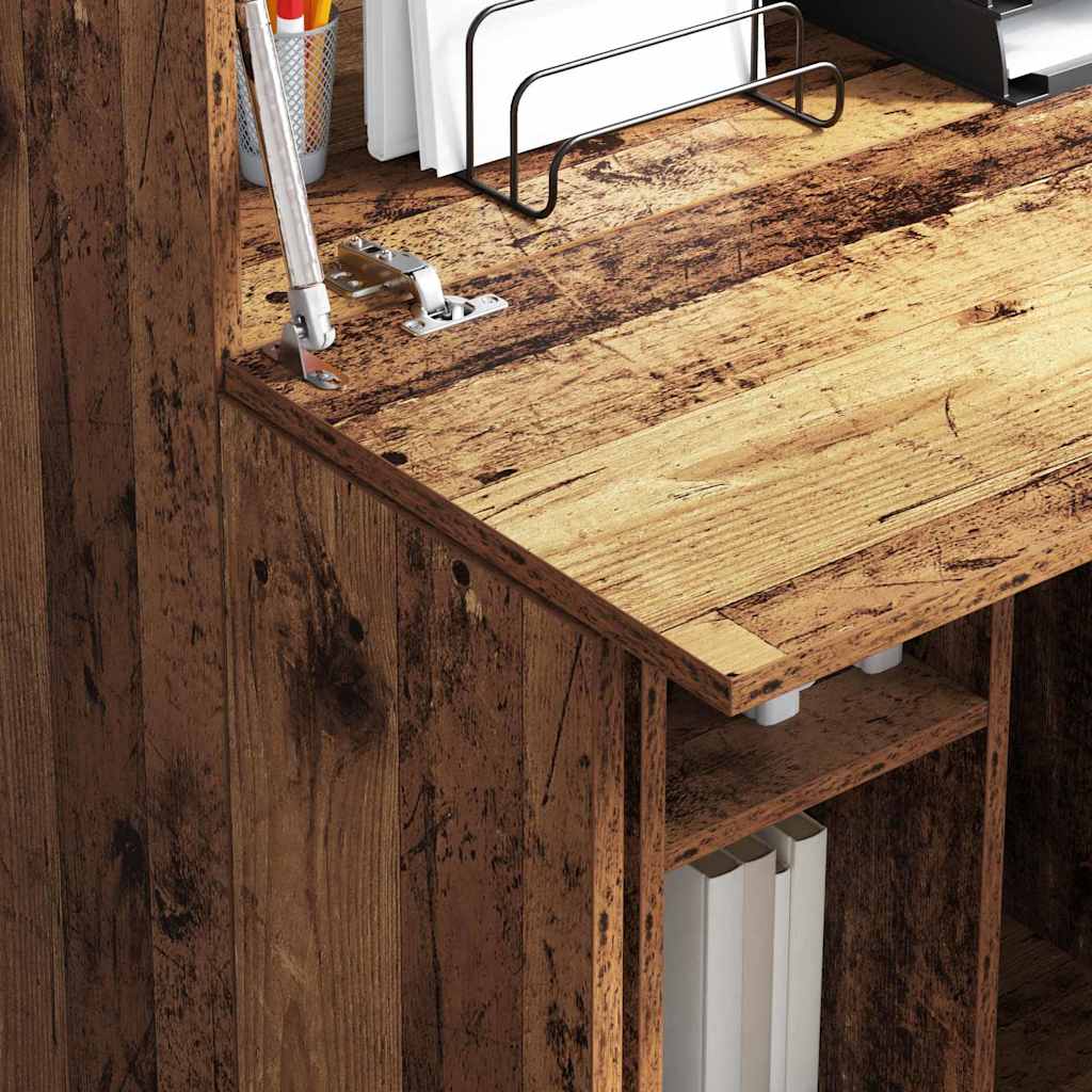Desk reclaimed wood 71.5 x 31.5 x 106.5 cm engineered wood