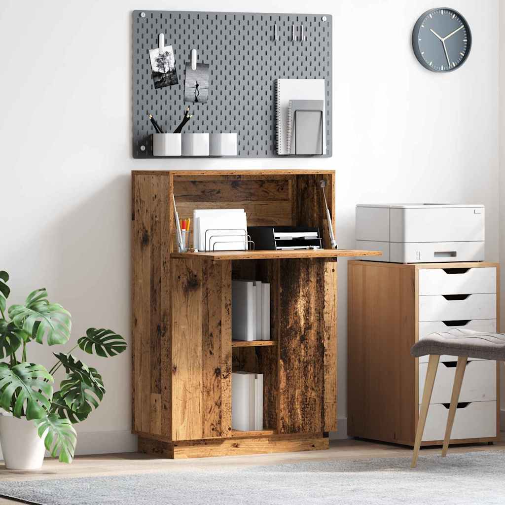 Desk reclaimed wood 71.5 x 31.5 x 106.5 cm engineered wood