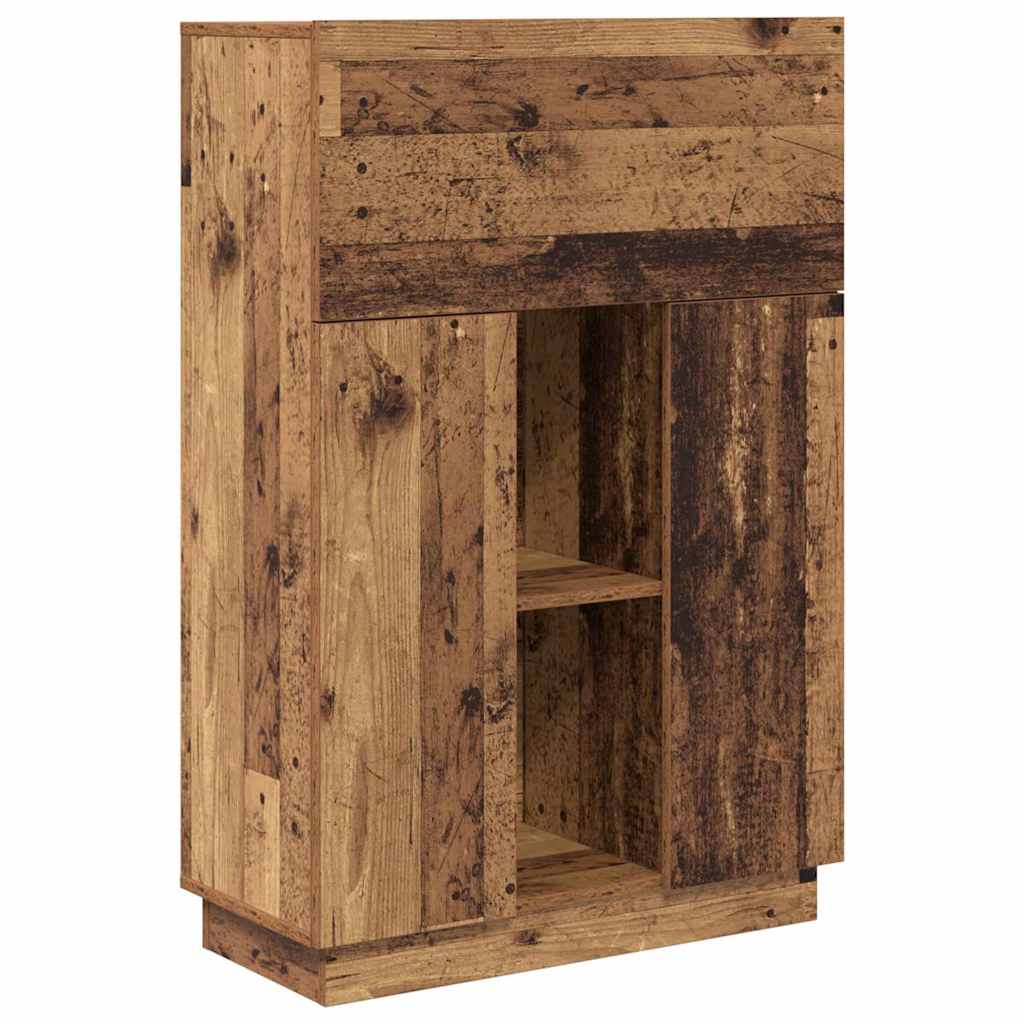 Desk reclaimed wood 71.5 x 31.5 x 106.5 cm engineered wood