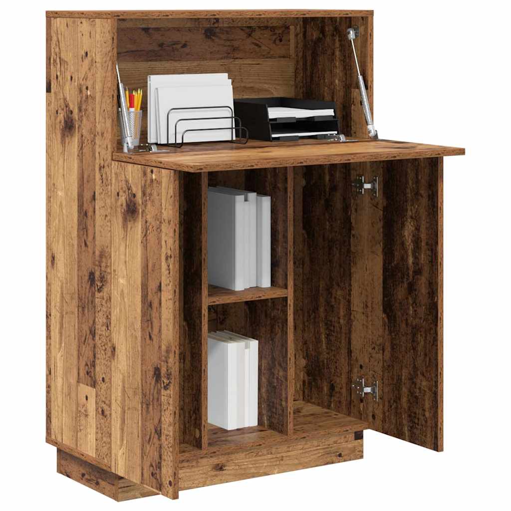 Desk reclaimed wood 71.5 x 31.5 x 106.5 cm engineered wood