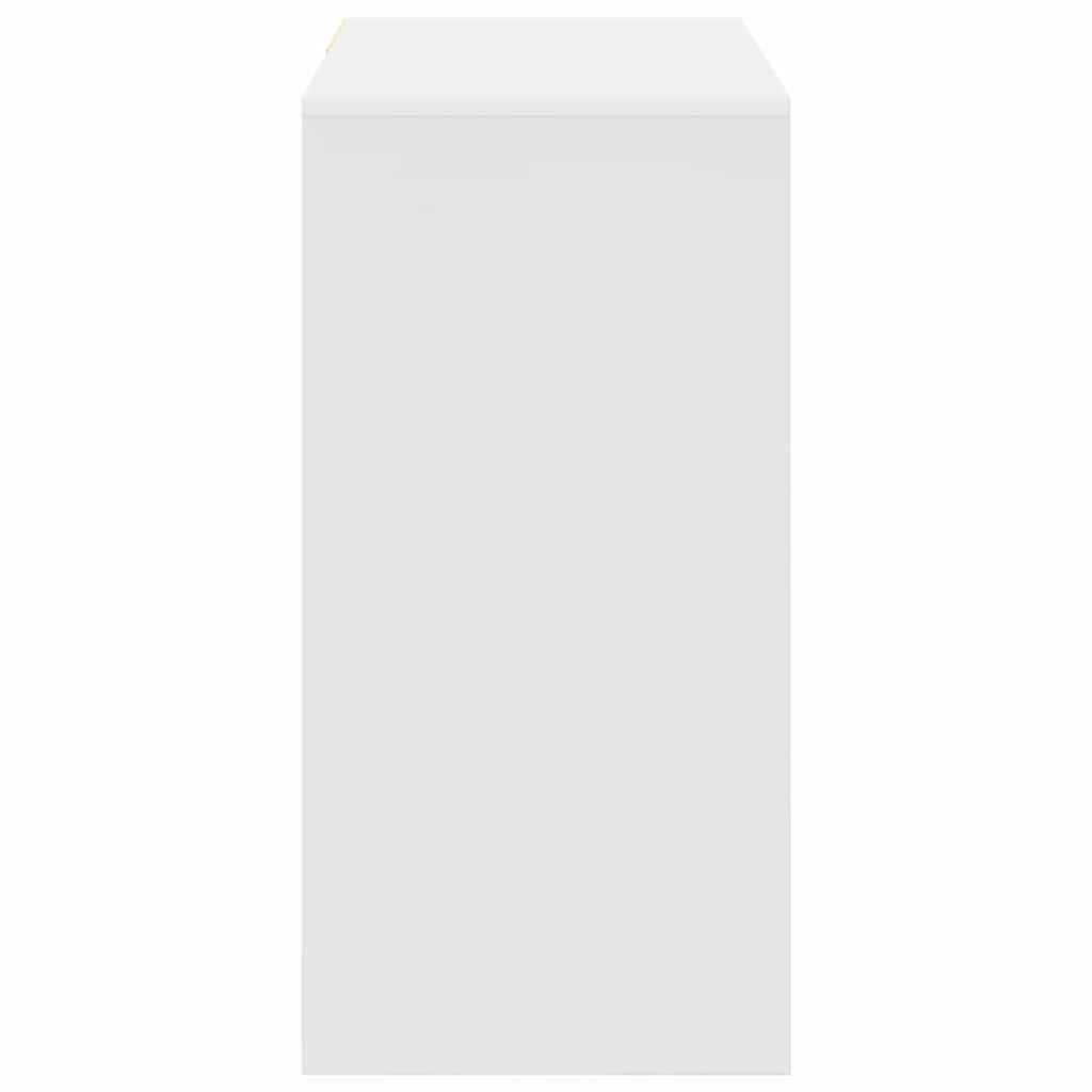 Desk with Storage White 90 x 37.5 x 75 cm Engineered Wood
