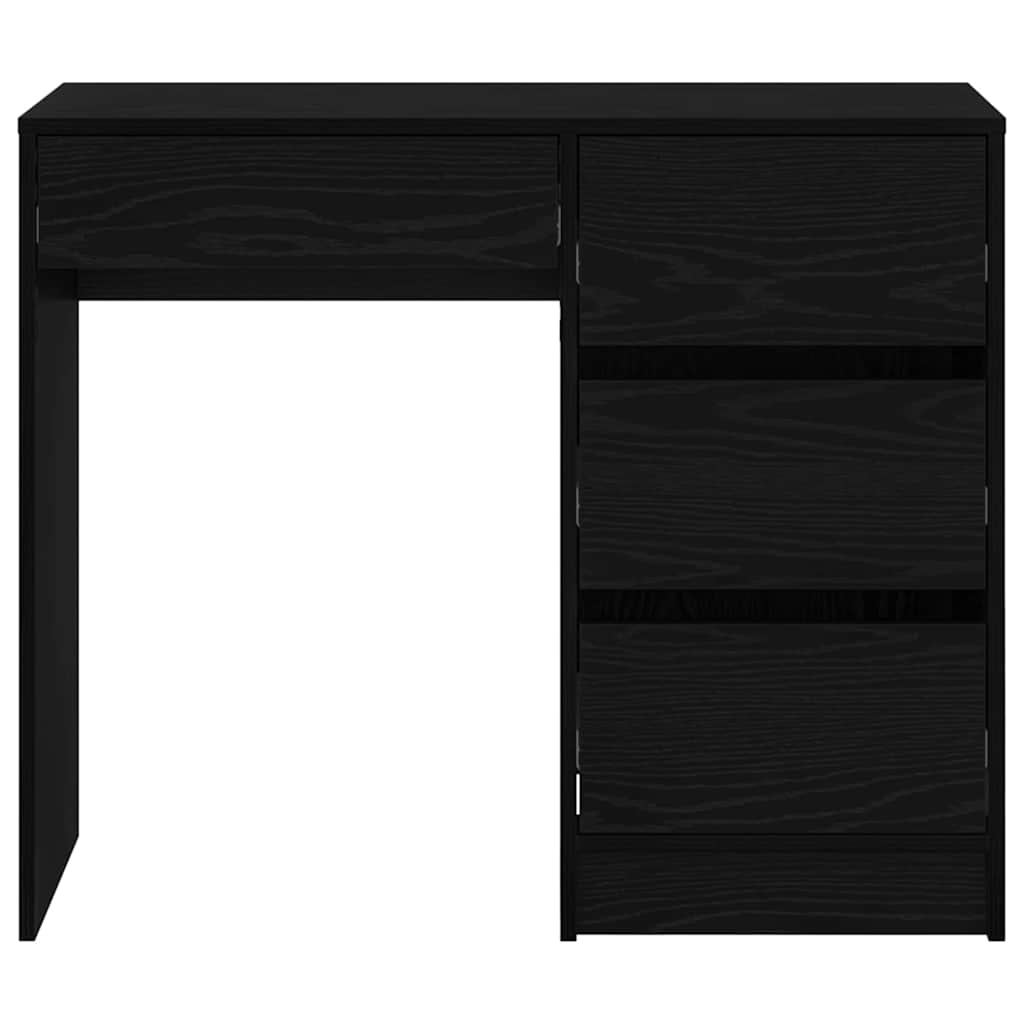 Schreibtisch Schwarz Eichen-Optik 90 x 37,5 x 75 cm