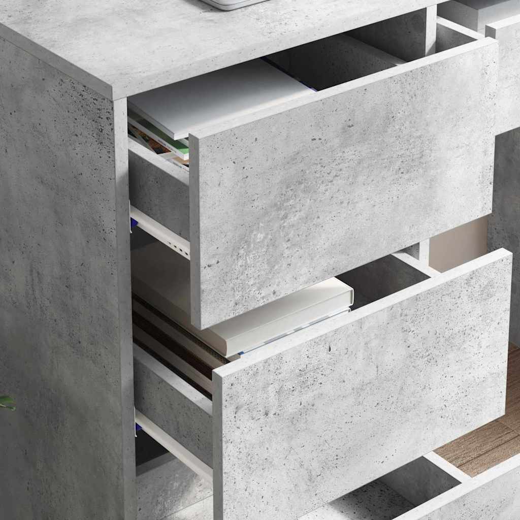 Schreibtisch Beton Grau 90 x 37,5 x 75 cm Holzwerkstoff