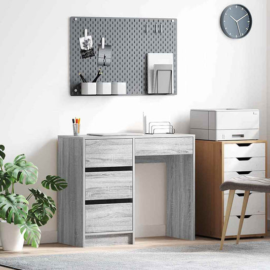 Bureau gris Sonoma 90 x 37,5 x 75 cm Aggloméré